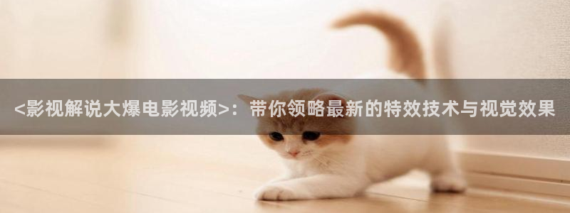 国产成人午夜高潮毛片男男爱：<影视解说大爆电影视频>：带你领略最新的特效技术与视觉效果